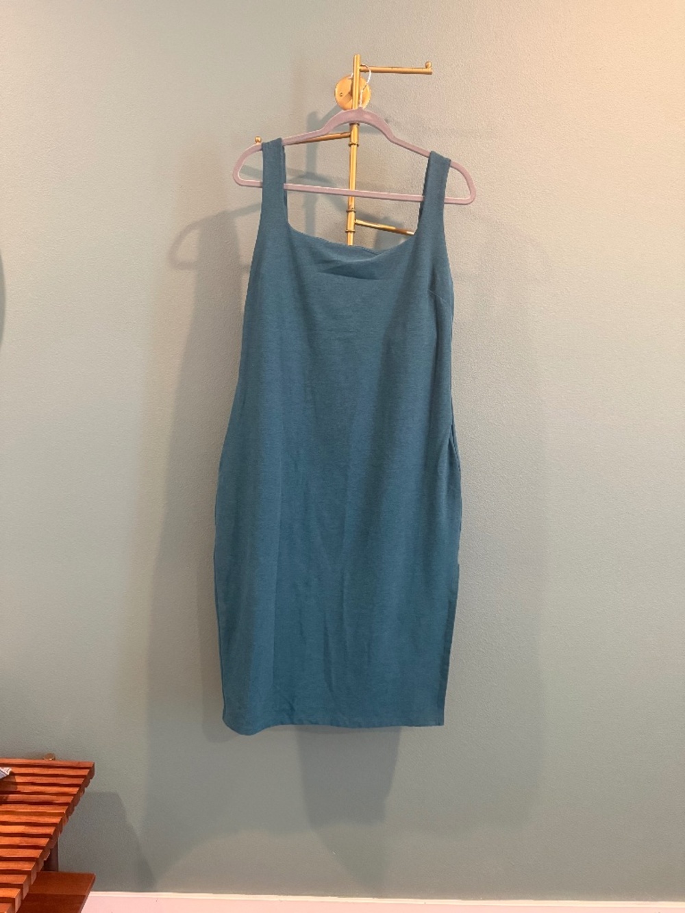 Beyond Yoga Spaced Icon Midi Dress in Teal 2X